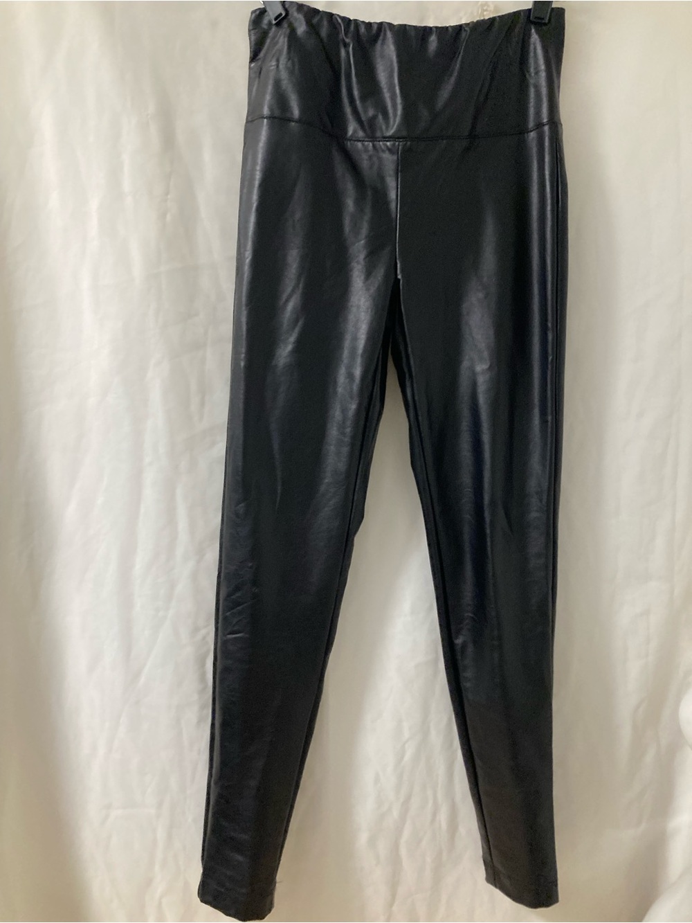 Black Faux Leather Leggings High Rise Stretch Pants Women’s Small